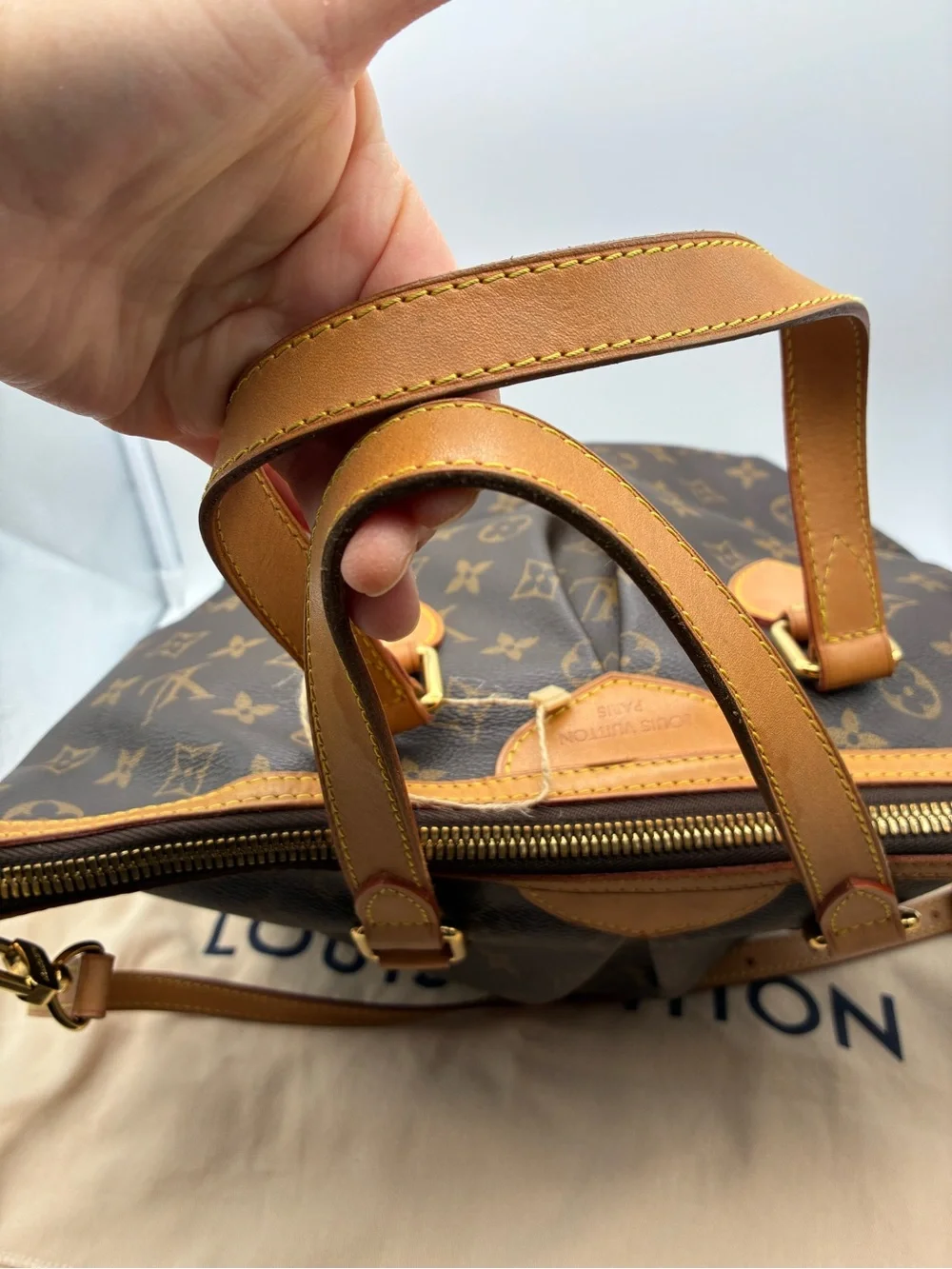 Louis Vuitton Monogram Palermo PM Canvas Shoulder Bag with COA and LV dust bag.